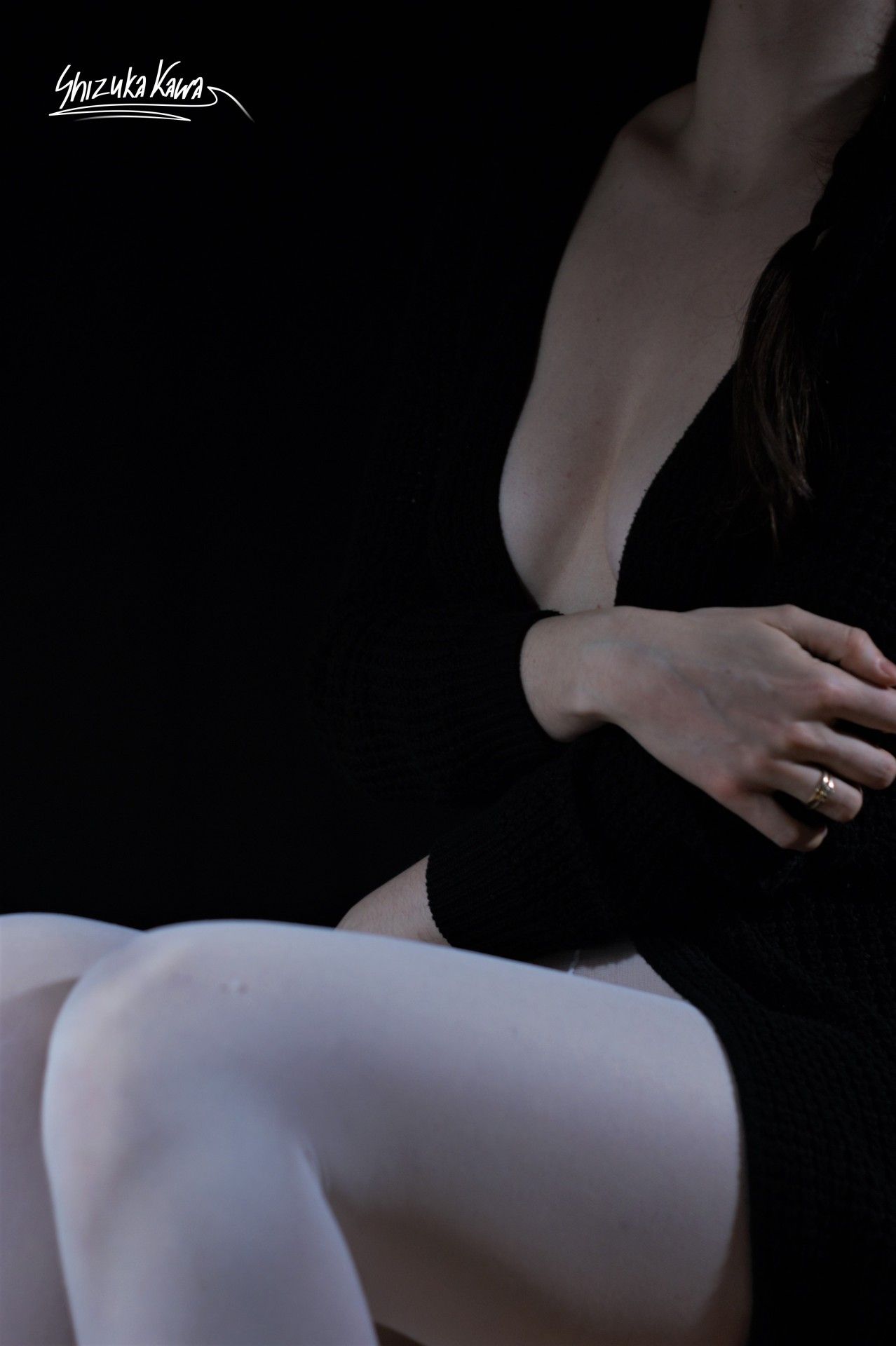 Black and White Cardigans and Pantyhose image 1