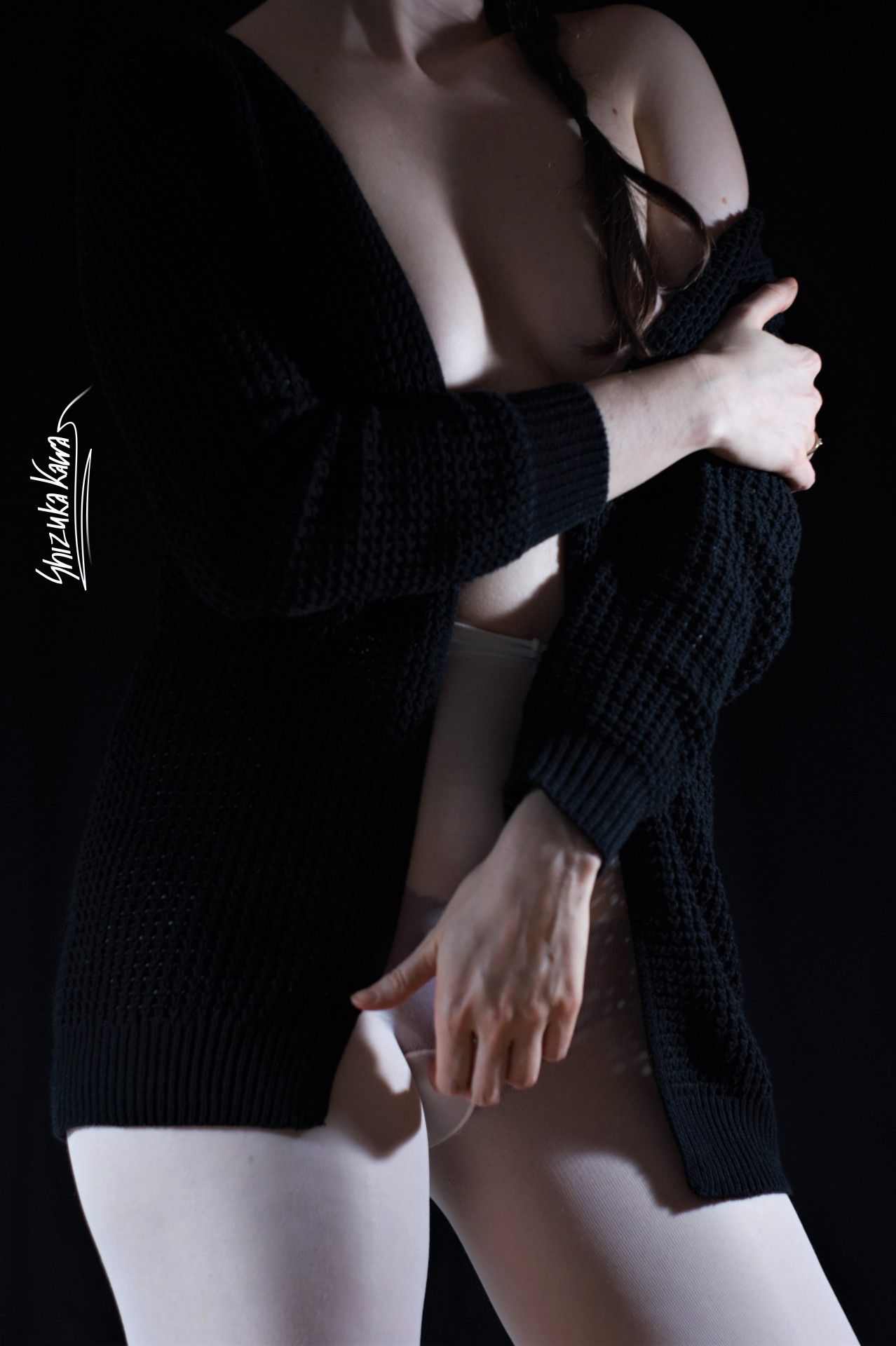 Black and White Cardigans and Pantyhose image 7