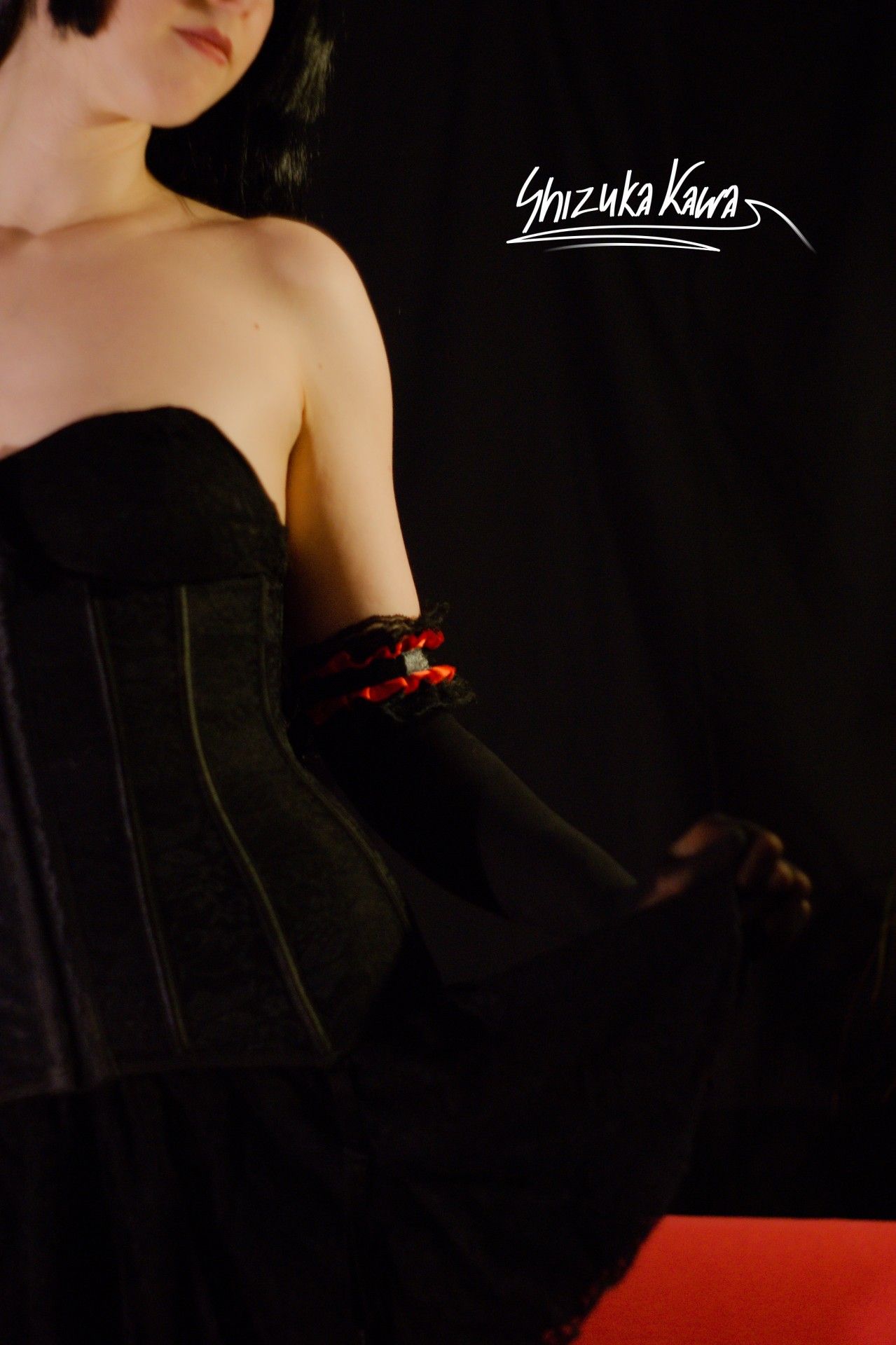 Gothic Lolita with Cat Ears, Lacey Dress and Corset image 8