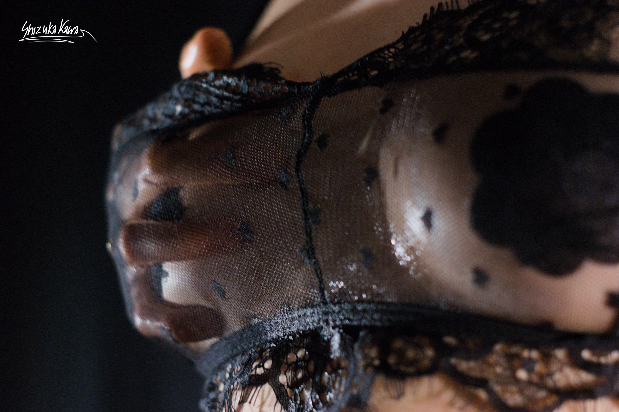 See-through Lacy Lingerie and Pasties covered in Oil image 32