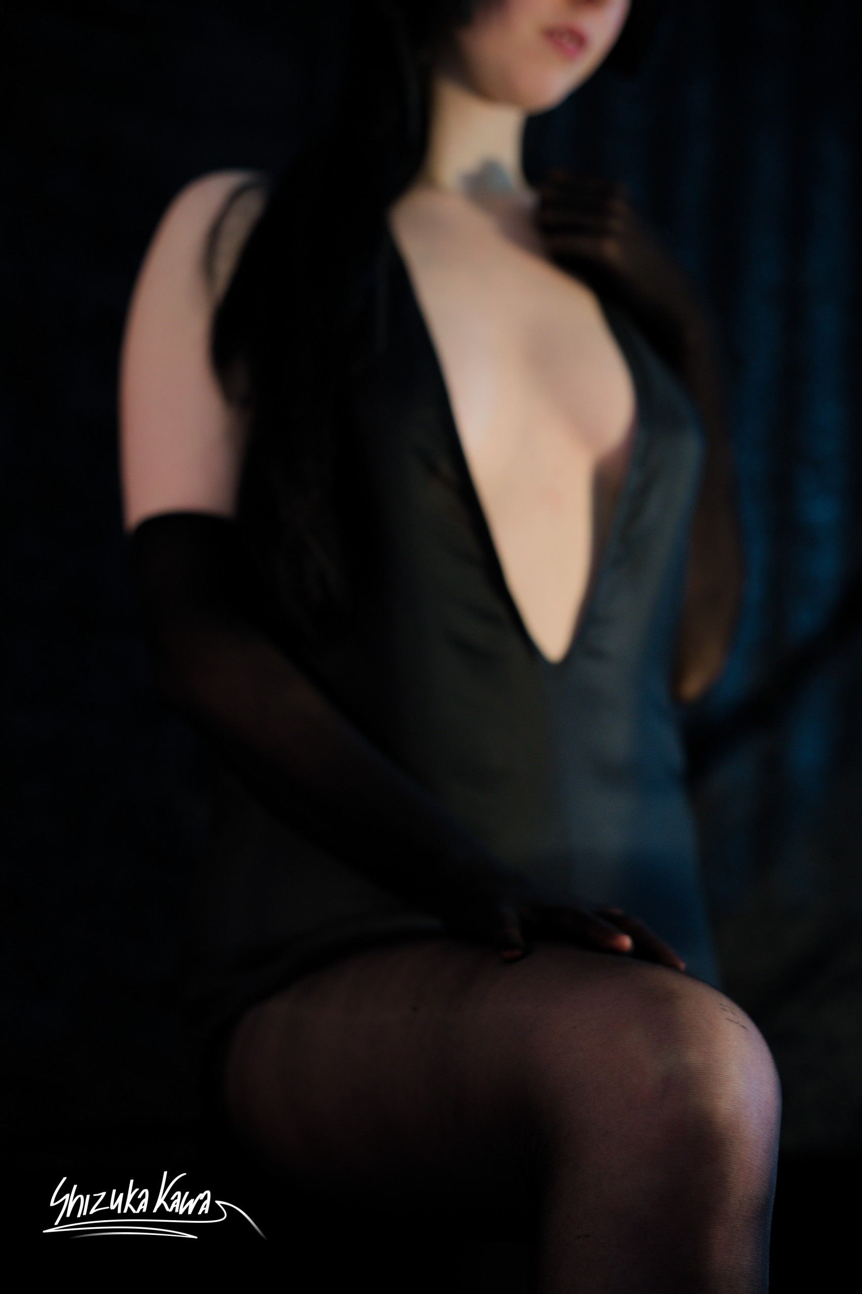 Anubis in Black Revealing Evening Dress and Pantyhose image 31
