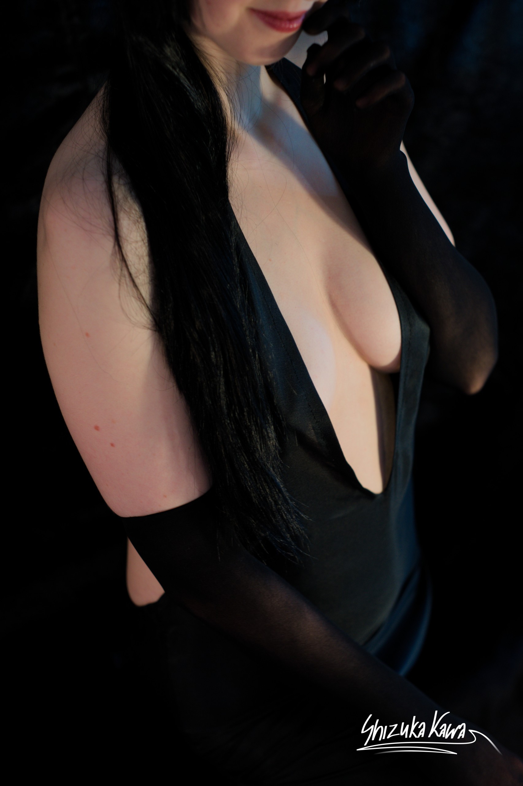 Anubis in Black Revealing Evening Dress and Pantyhose image 33