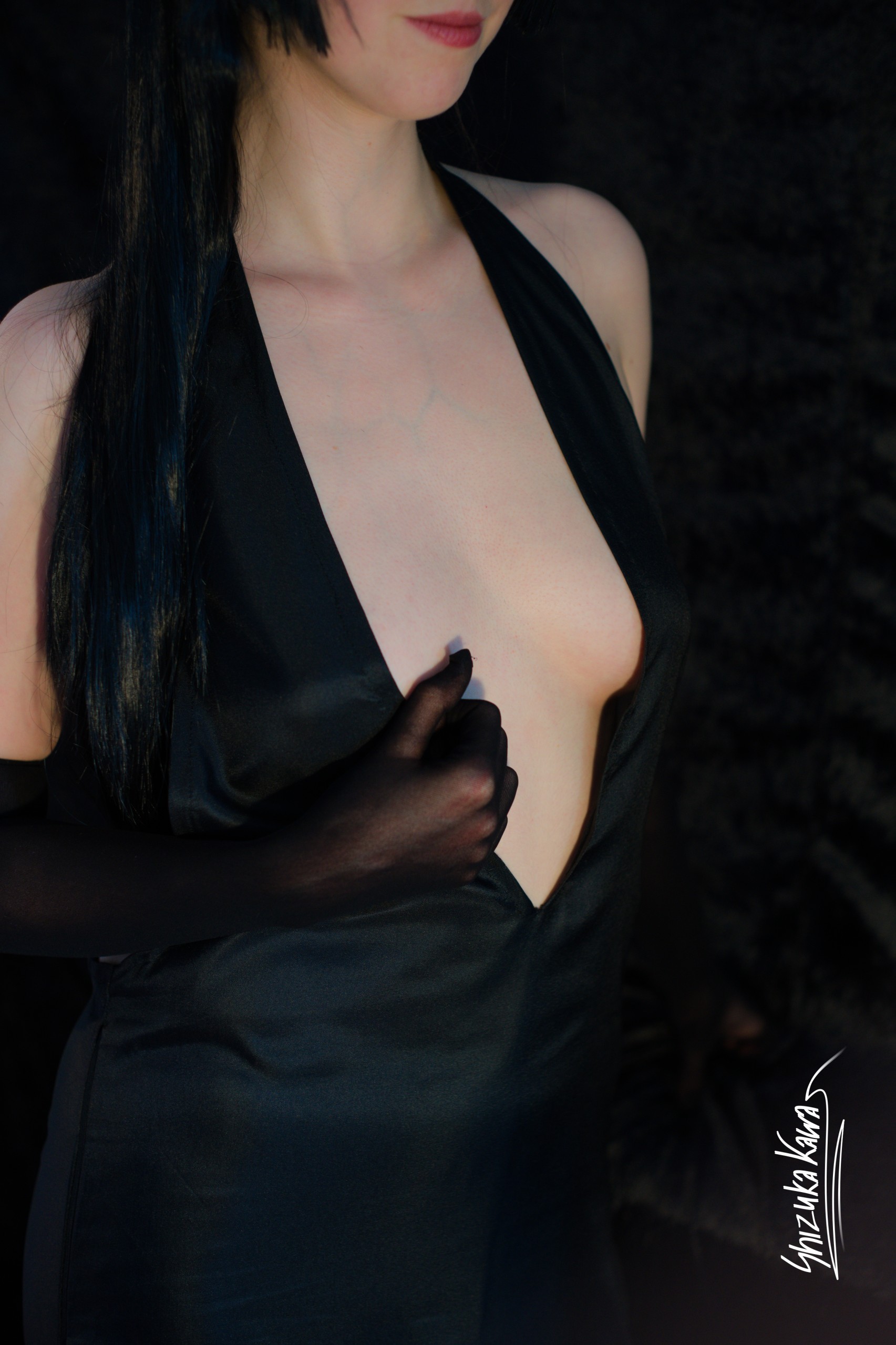 Anubis in Black Revealing Evening Dress and Pantyhose image 35