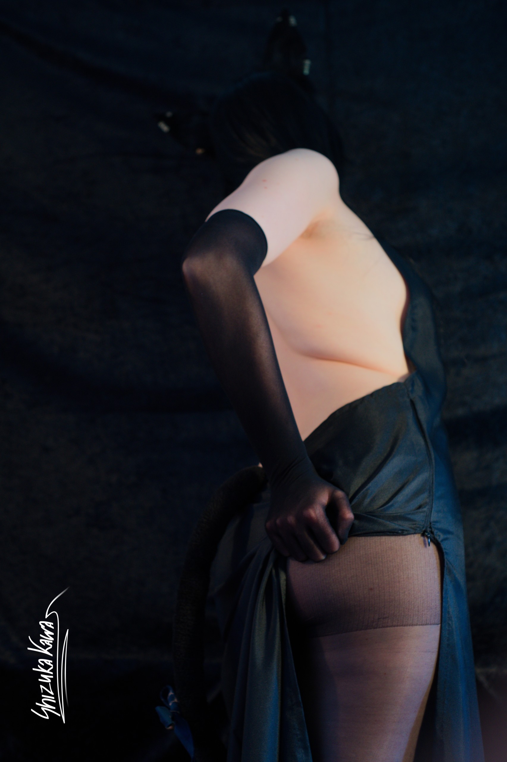 Anubis in Black Revealing Evening Dress and Pantyhose image 38