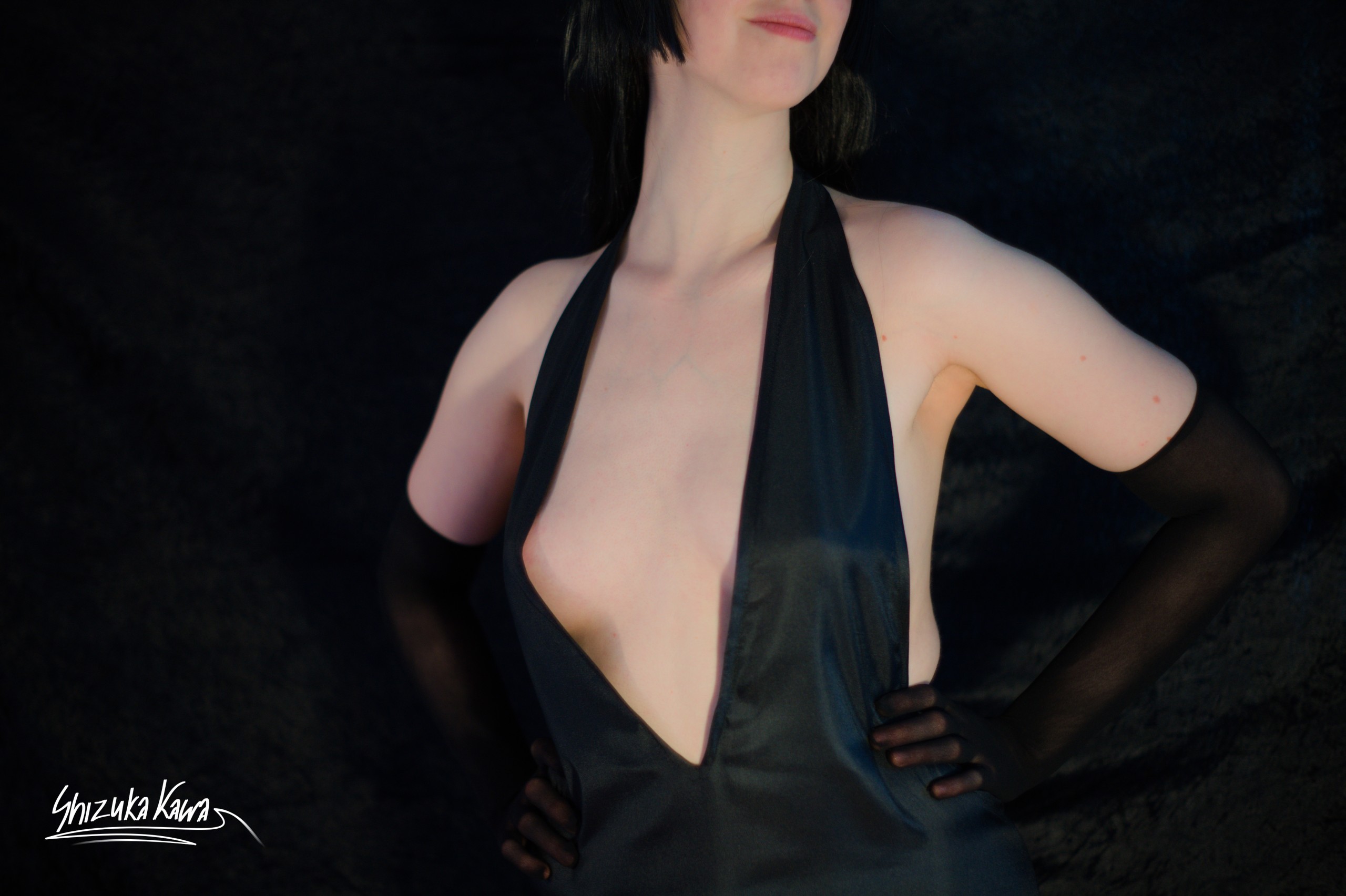 Anubis in Black Revealing Evening Dress and Pantyhose image 43